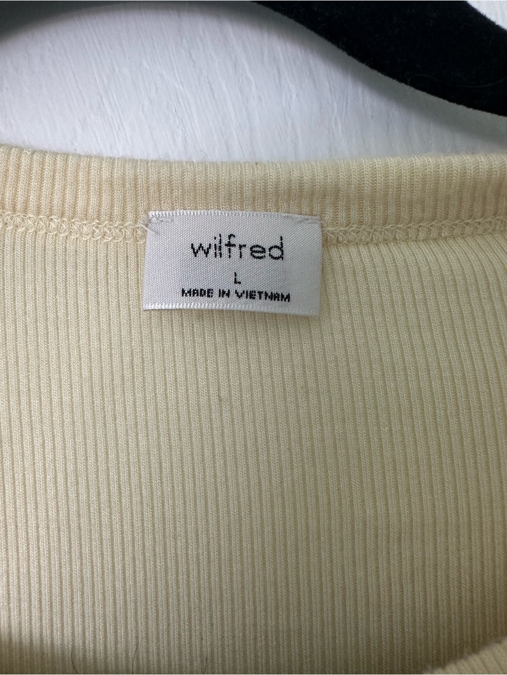 Wilfred Pale Yellow Ribbed Short Sleeve Tee - Picture 2 of 2